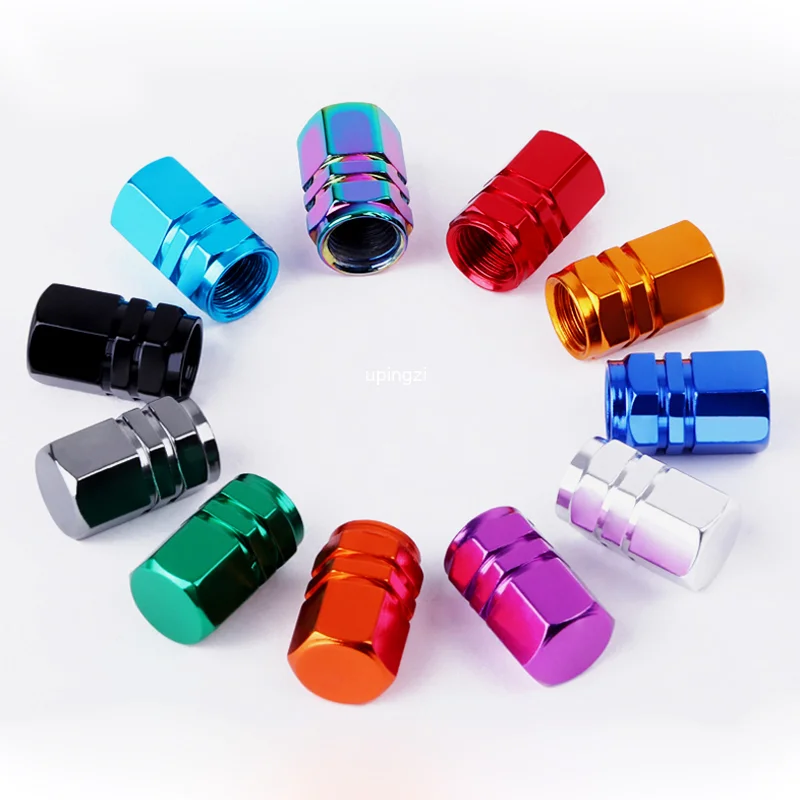 Motorcycle Valve Cover - ฝาปิดวาล์วลมยางอะลูมิเนียม 4 ชิ้น สำหรับล้อรถยนต์และมอเตอร์ไซค์