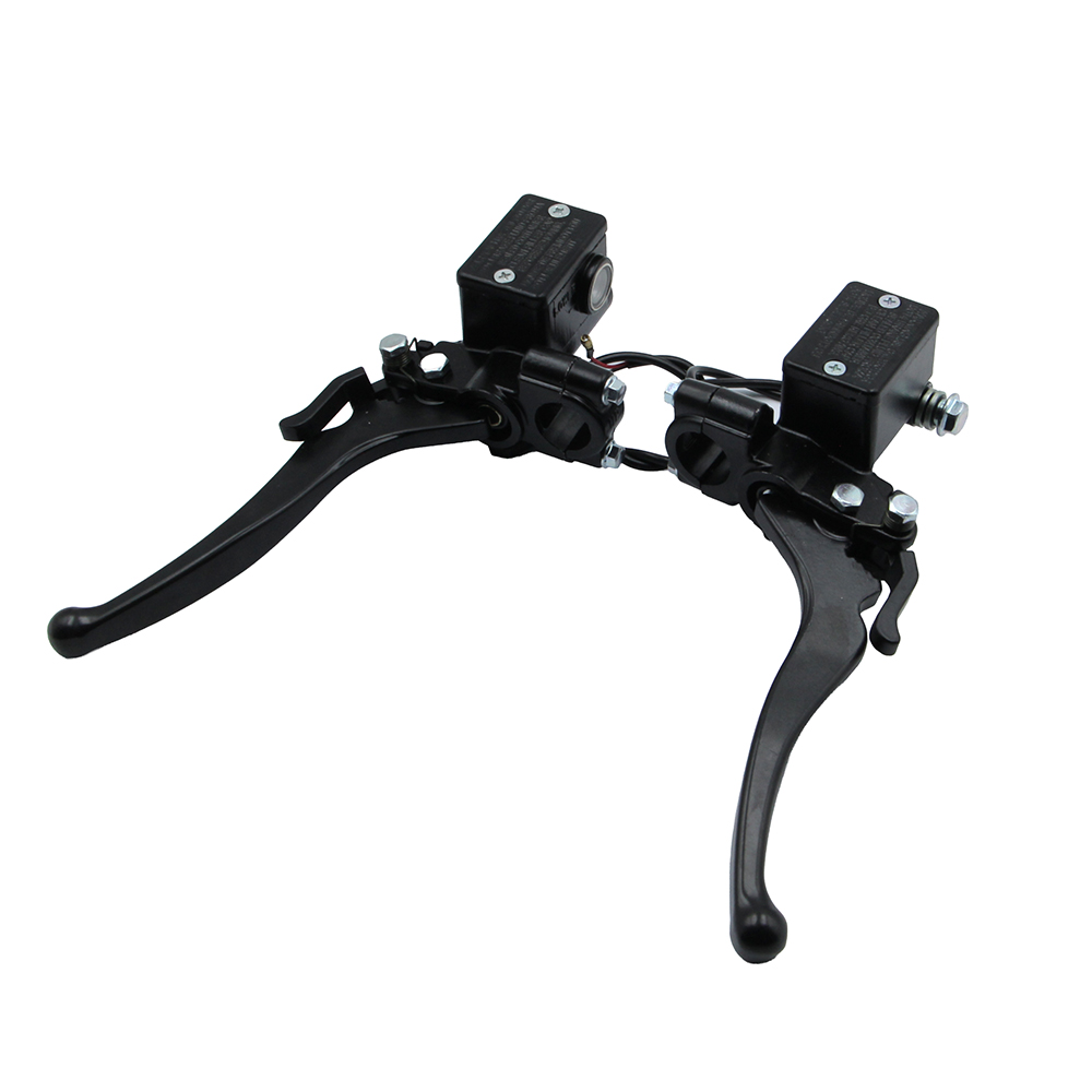 Motorcycle Cylinder - ปั๊มเบรกหน้ามอเตอร์ไซค์ กระบอกสูบไฮดรอลิก พร้อมก้านเบรกและตัวล็อคสำหรับรถ ATV ไฟฟ้า บักกี้