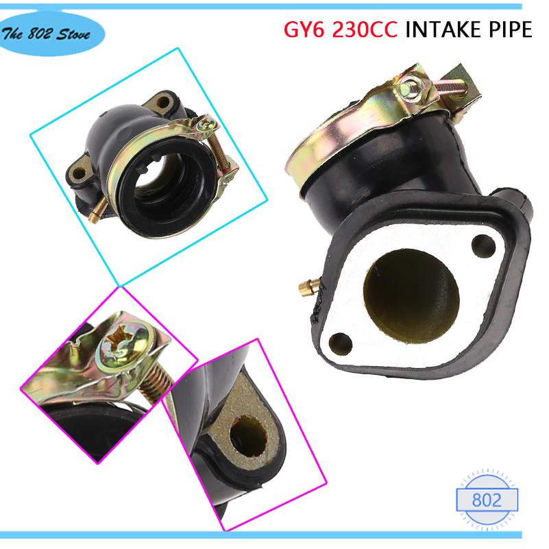 Motorcycle Carburetor - ท่อไอดี Gy6 230cc สำหรับคาร์บูเรเตอร์รถจักรยานยนต์ ชุดท่อร่วมไอดี ช่องต่อเครื่องยนต์