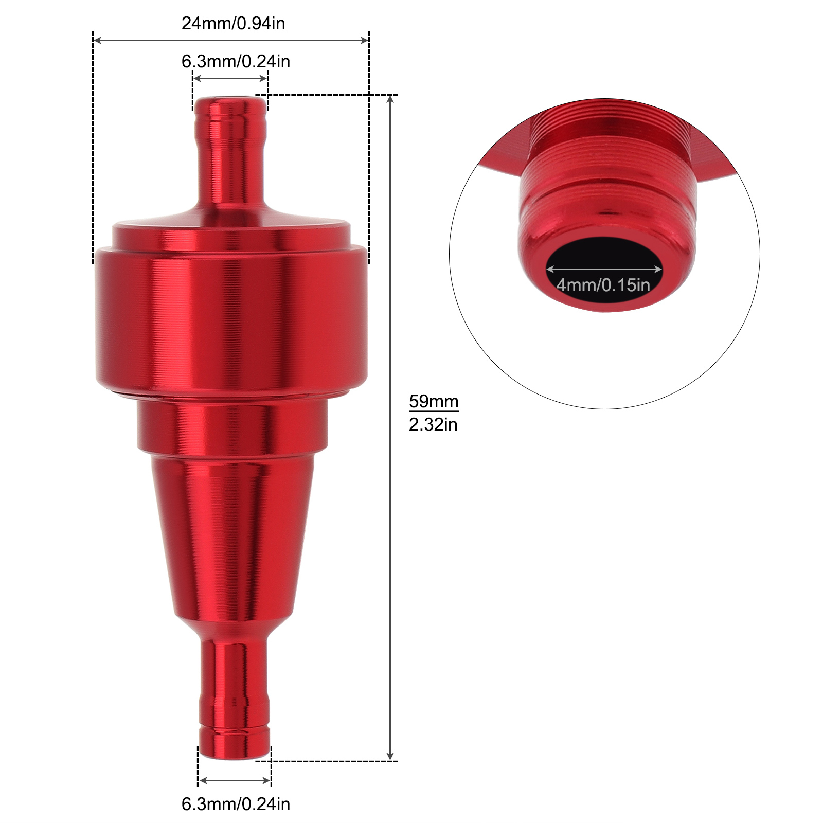 1/4 นิ้ว 6 มม. ไส้กรองน้ำมันเช - Motorcycle Oil Filter บทวิจารณ์และราคา