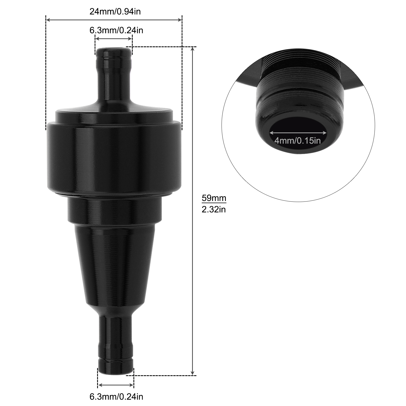 1/4 นิ้ว 6 มม. ไส้กรองน้ำมันเช - Motorcycle Oil Filter บทวิจารณ์และราคา