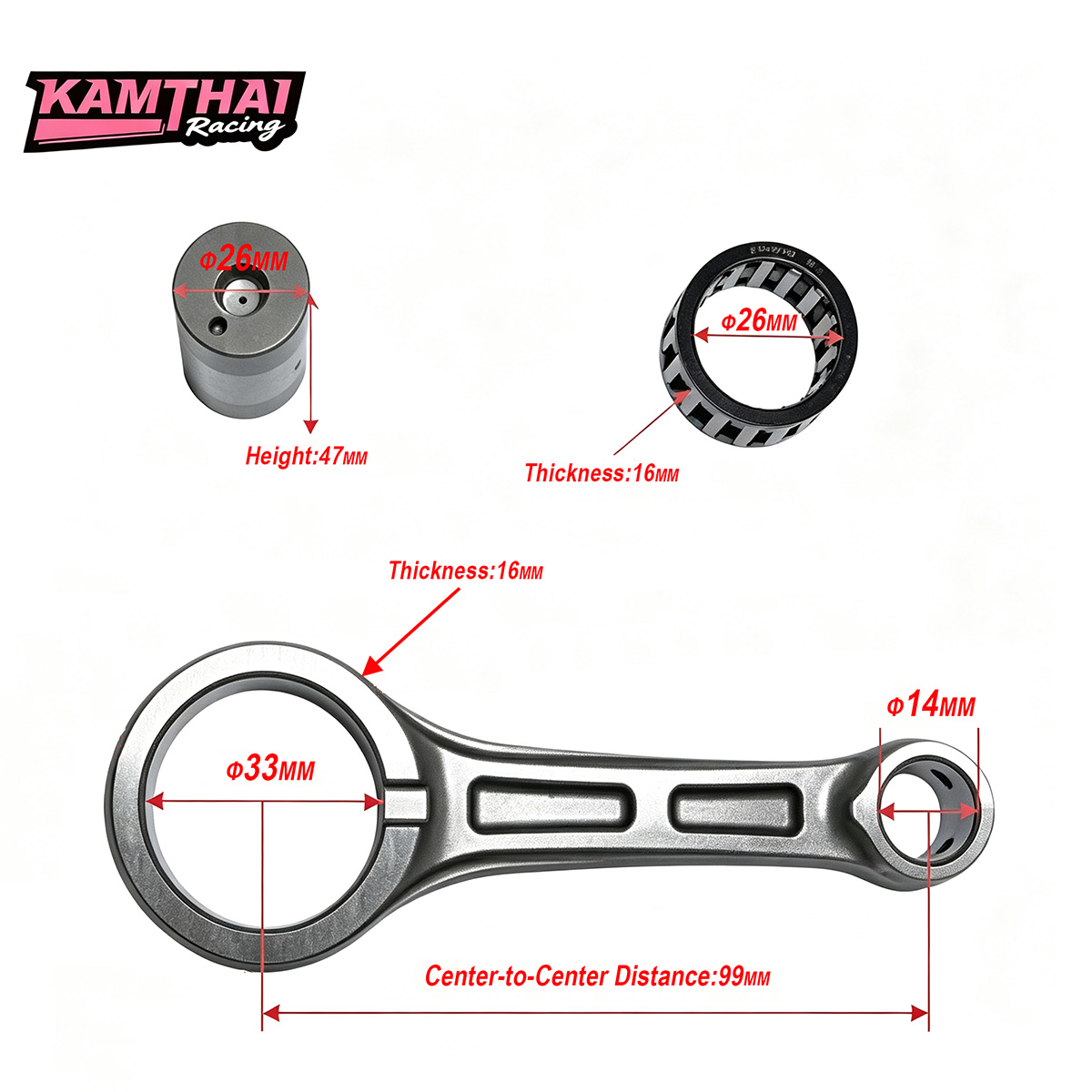 ชุดก้านสูบ CNC คุณภาพสูง KAMTH - Motorcycle Crankshaft บทวิจารณ์และราคา
