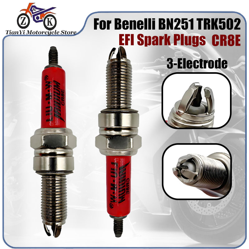 1PCS CR8E 3-Electrode EFI รถจั - Motorcycle Spark Plug บทวิจารณ์และราคา